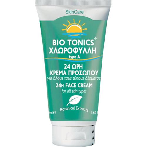 Bio Tonics Rich Formula Face Cream with Natural Chlorophyll 24Ωρη Κρέμα Προσώπου με Χλωροφύλλη 50ml